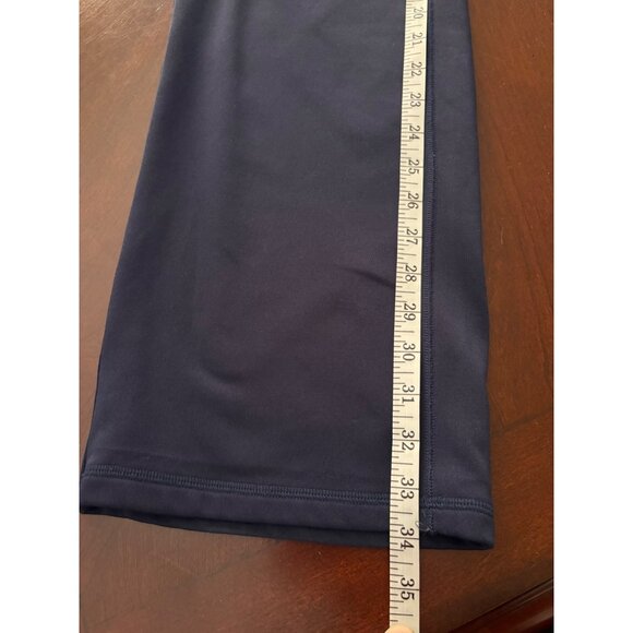 Athleta Wide Leg Utility Fleece Lined Sweatpants in Navy Blue Size Small Tall - Picture 11 of 15